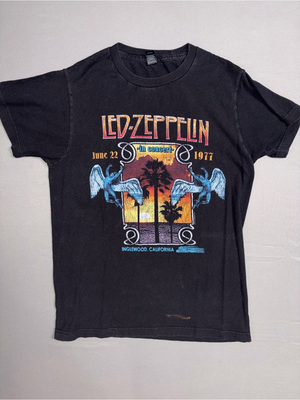 Led Zeppelin Black Graphic Concert Tee - Men